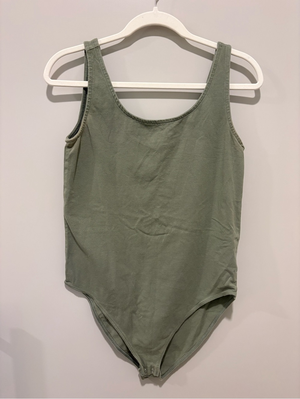 Olive Green One-Piece Bodysuit